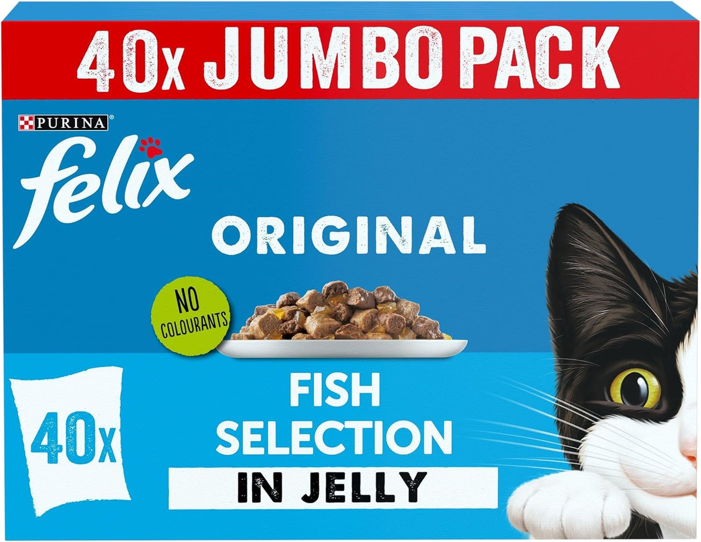 FELIX ORIGINAL Fish Favourites in Jelly Wet Cat Food | 40x85g