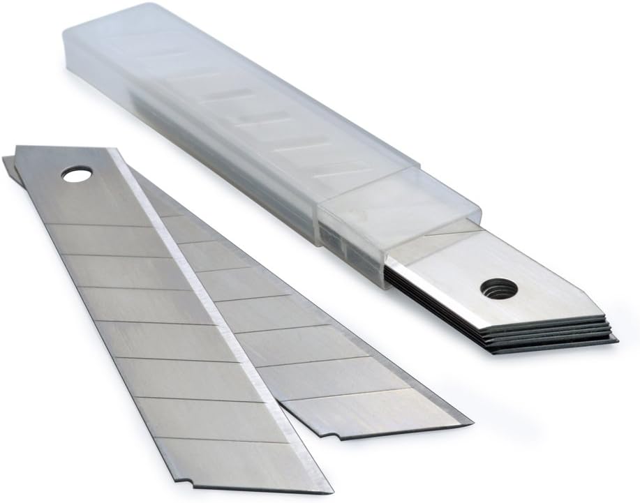 Rapesco RCK004A1 18 mm Spare Blades for Heavy Duty Snap-Off Cutter, Pack of 10