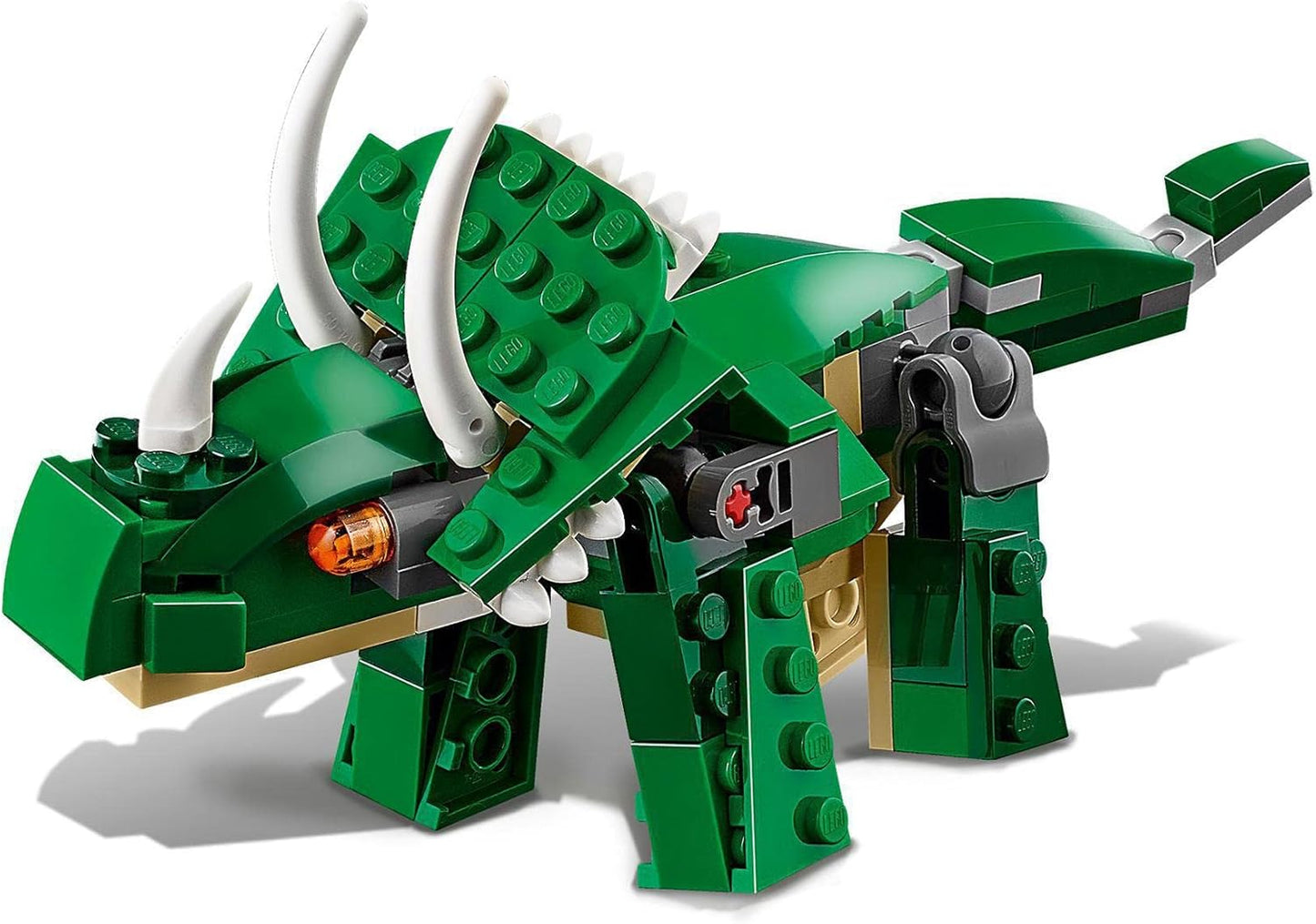 LEGO 31058 Creator Mighty Dinosaurs Toy, 3 in 1 Model, T. rex, Triceratops and Pterodactyl Dinosaur Figures, Gifts for 7-12 Year Old kids, Boys & Girls