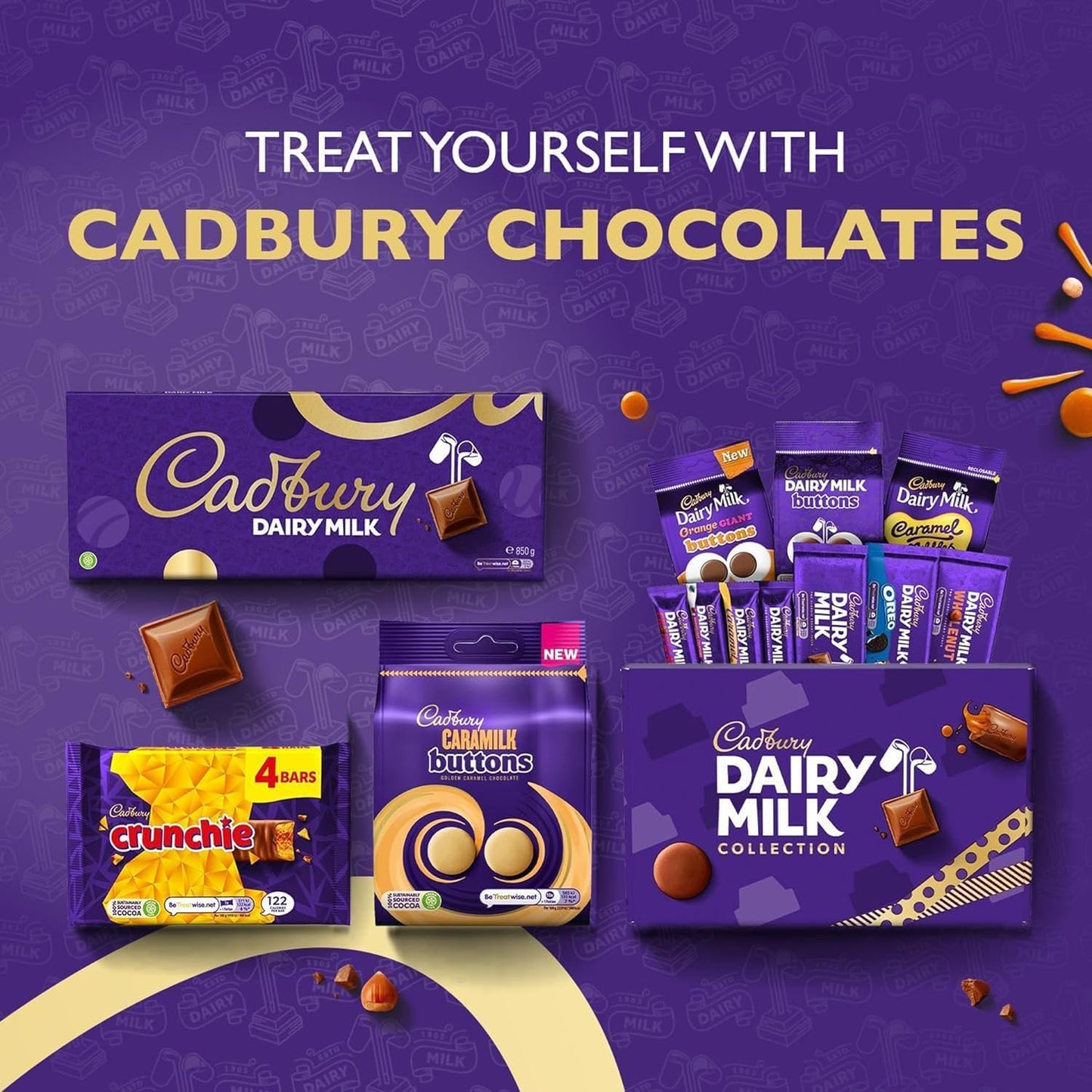 Cadbury Heroes Chocolate Bulk Share Box, Assorted Mini-Size Milk Chocolate Bars, 2 kg (Pack of 1)
