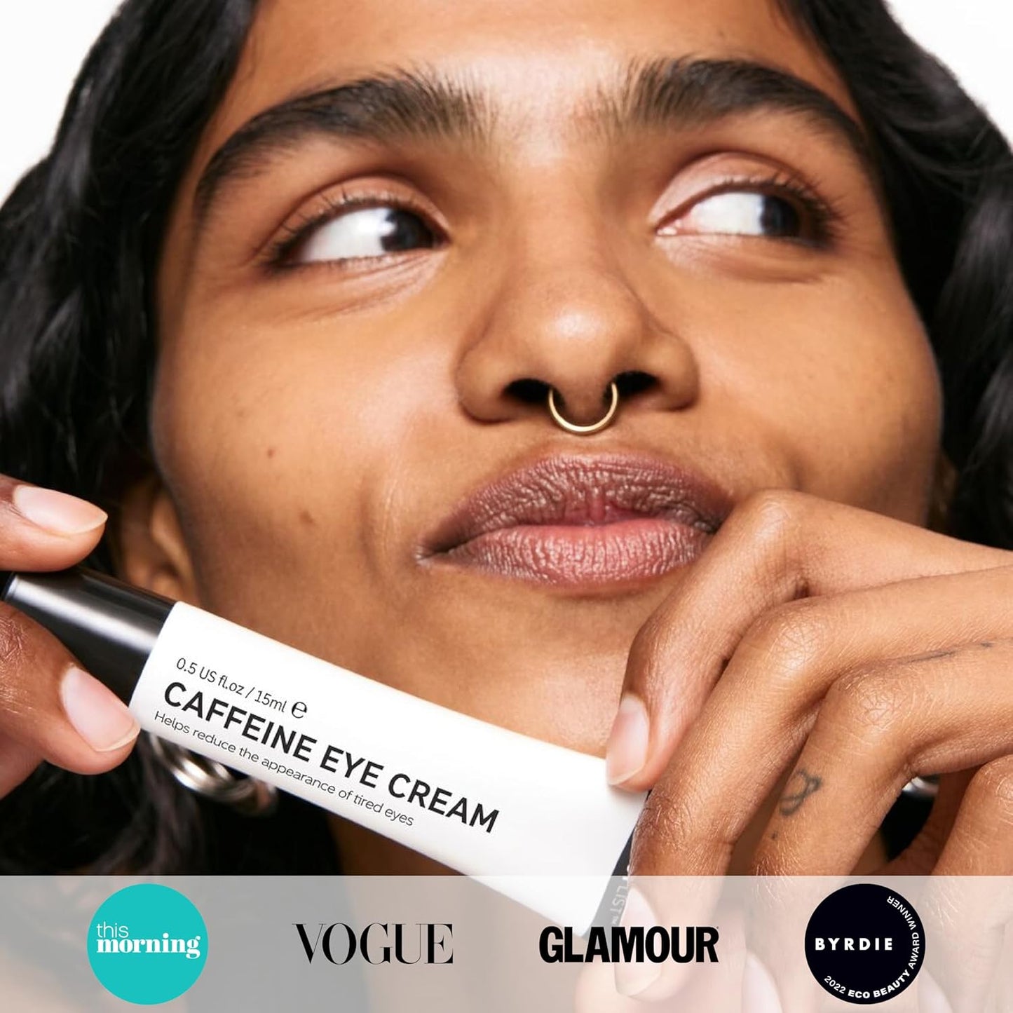 The INKEY List Caffeine Eye Cream 15ml, Improves Dark Circles, Brightens Under Eye, Fragrance-free, Vegan Friendly, Suitable For All Skin Types