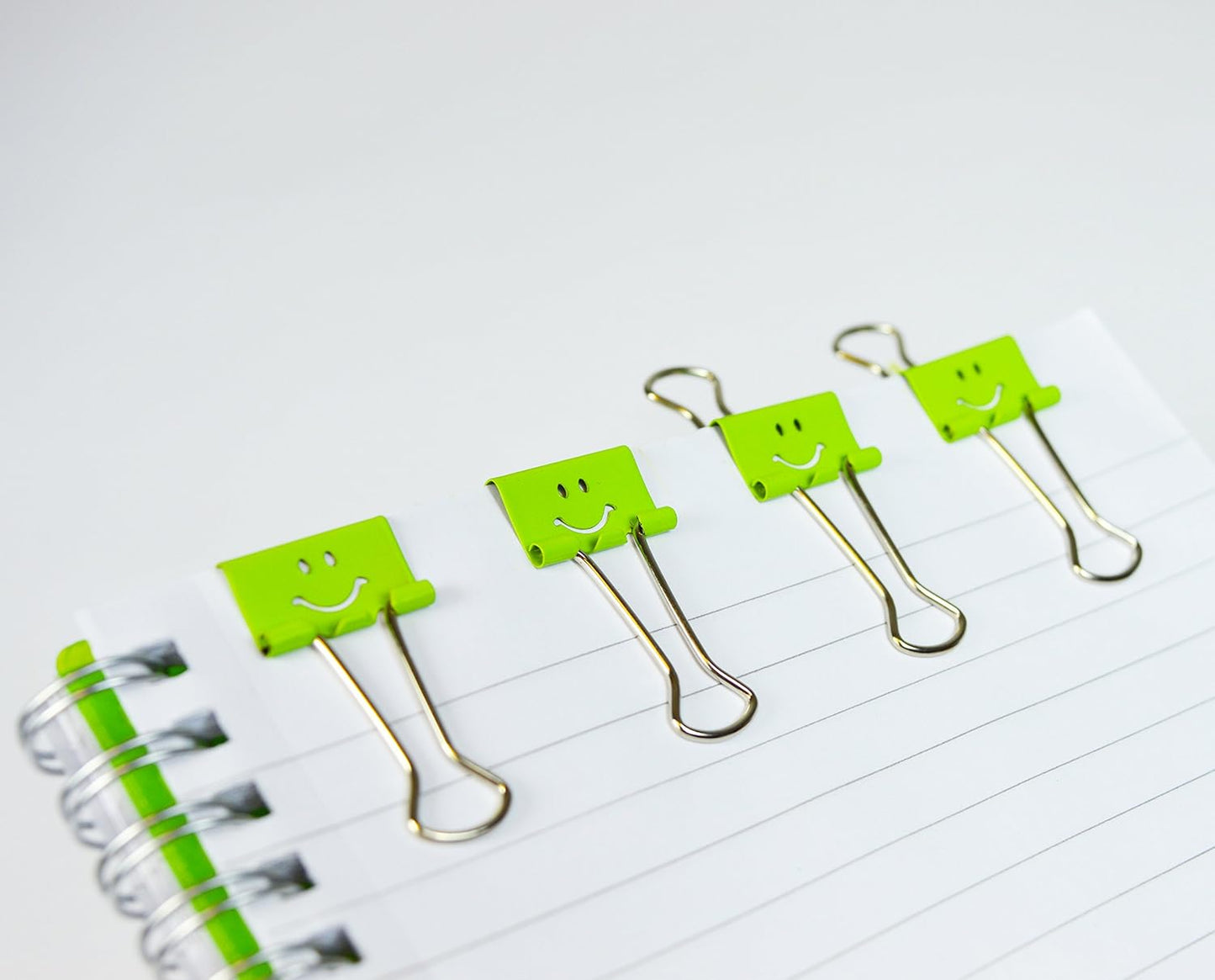 Rapesco 1423 19 mm Smiles Foldback Clips, Green, Pack of 80