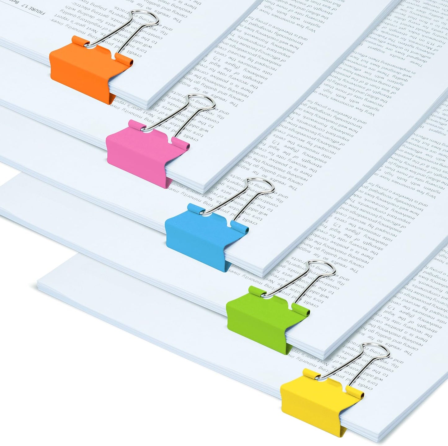 Rapesco FBC41COL 41 mm Foldback Clips, Assorted Colours, Pack of 10