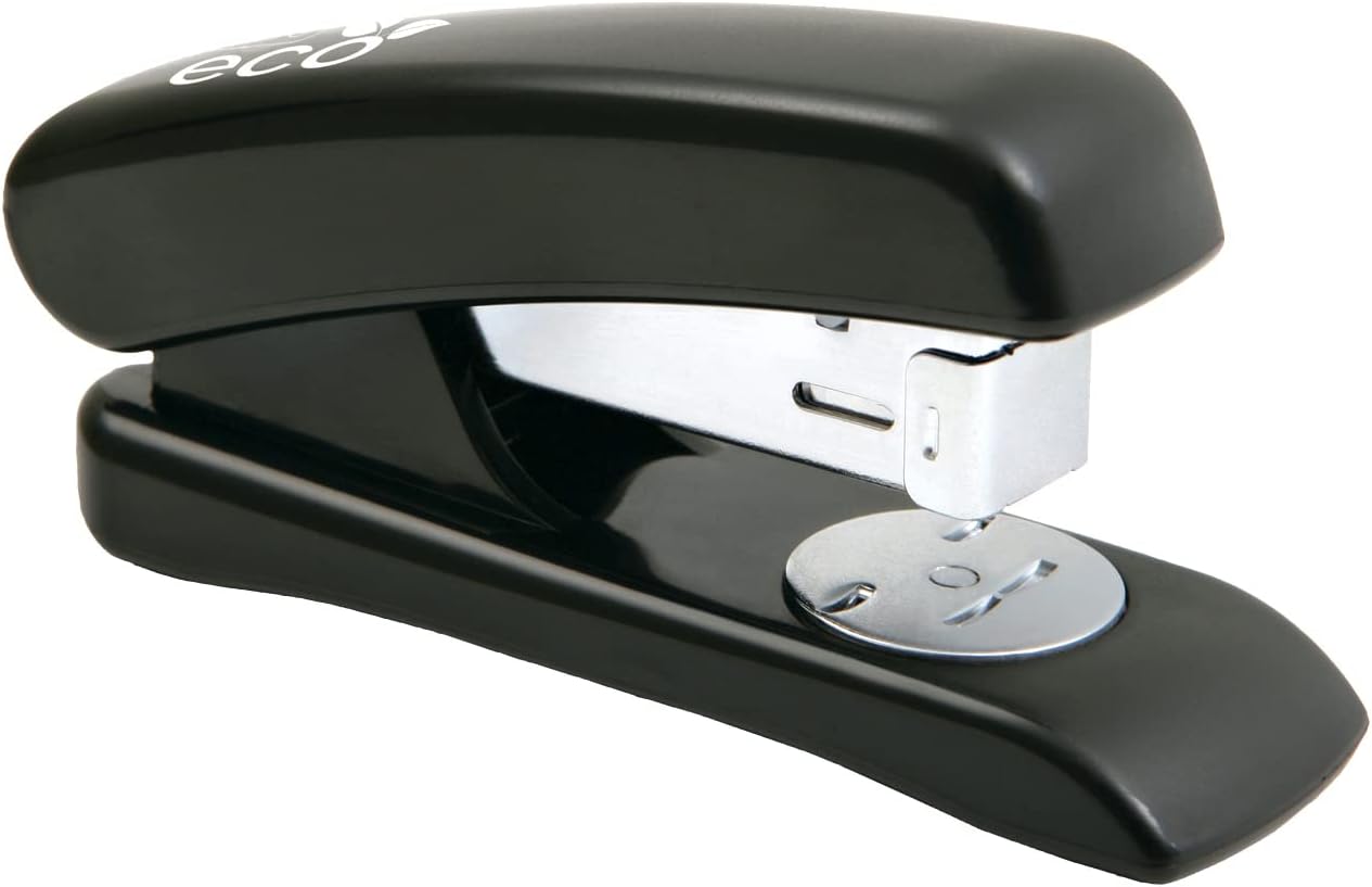 Rapesco 1084 ECO Compact Stapler, 20 Sheet Capacity, Black