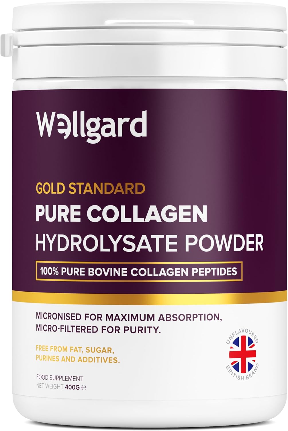 Collagen Powder, Gold Standard Bovine Collagen Peptides Powder by Wellgard | 400g