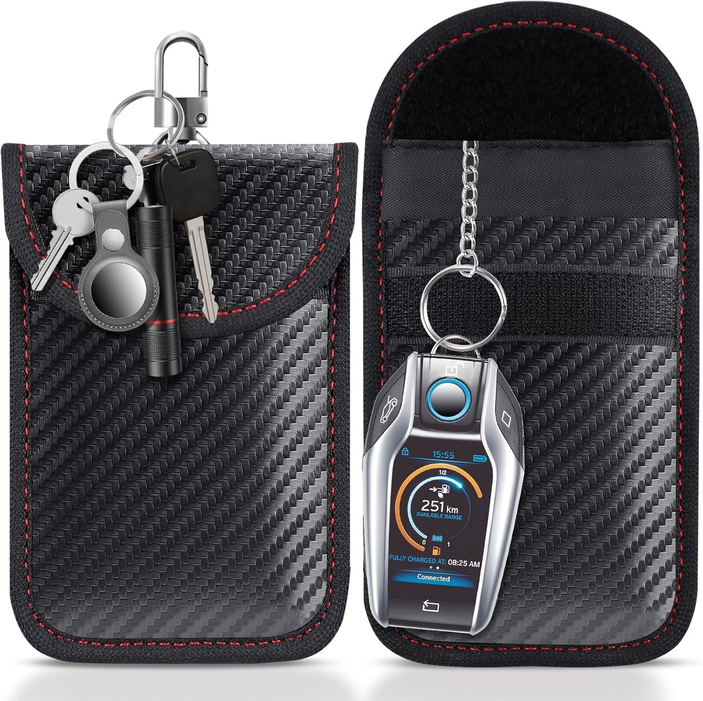 Faraday Pouch for Car Keys – RFID & Signal Blocking Anti-Theft Bag | 2 Pack
