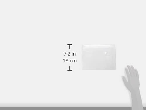 Rapesco 1588 Popper Wallets, A5, Clear Transparent, Pack of 5