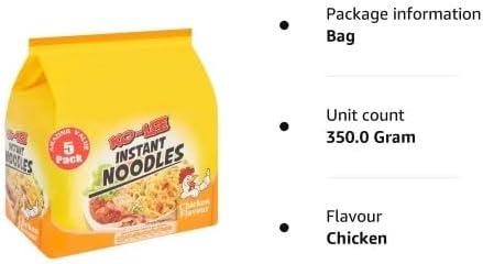 Ko - Lee Instant Noodles Chicken Flavour 5 Pack 350g, White