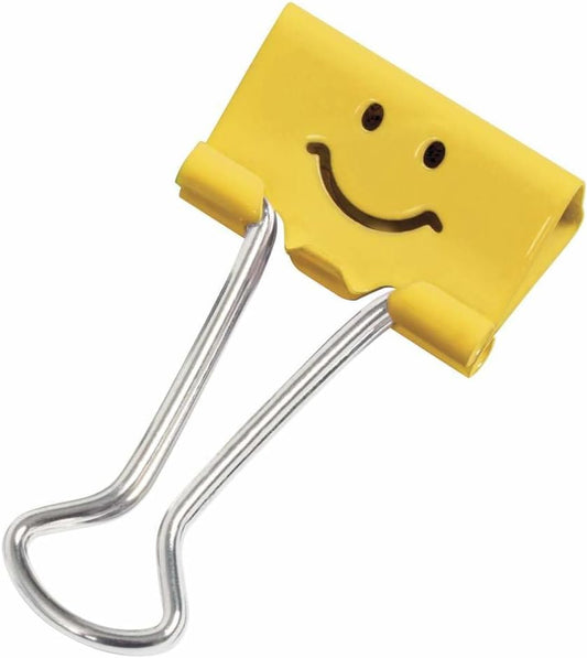 Rapesco 1354 32 mm Fun Foldback Clips, Bright Yellow, Pack of 20