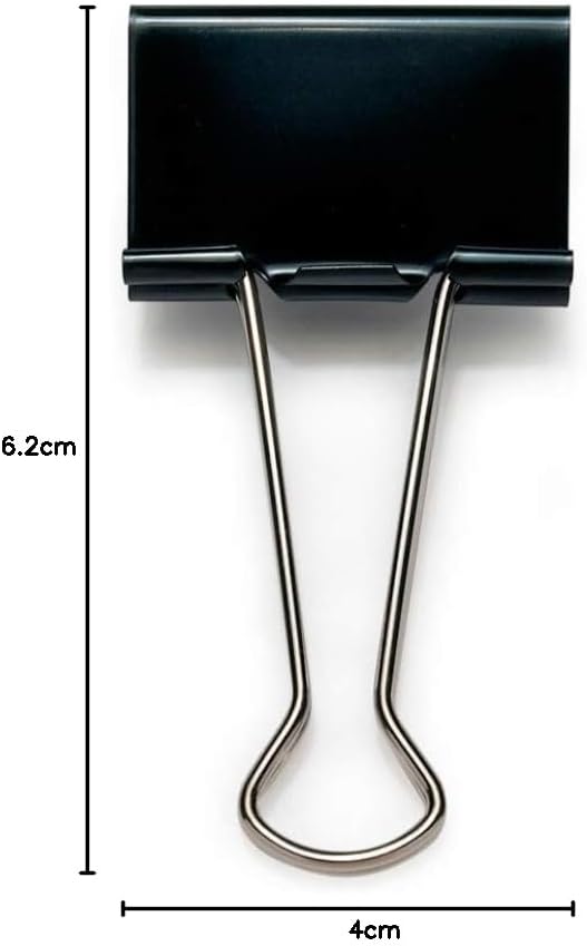 Rapesco FBC190B1 19 mm Foldback Clips, Black, Pack of 10