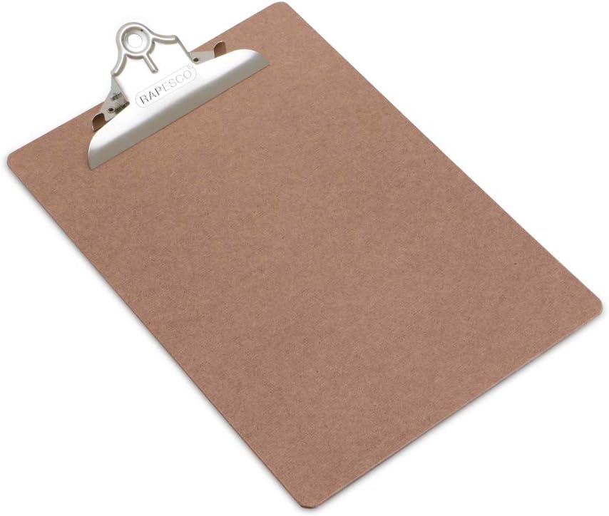 Rapesco VHBCB003 Heavy Duty Hardboard Clipboard, A4+, Brown