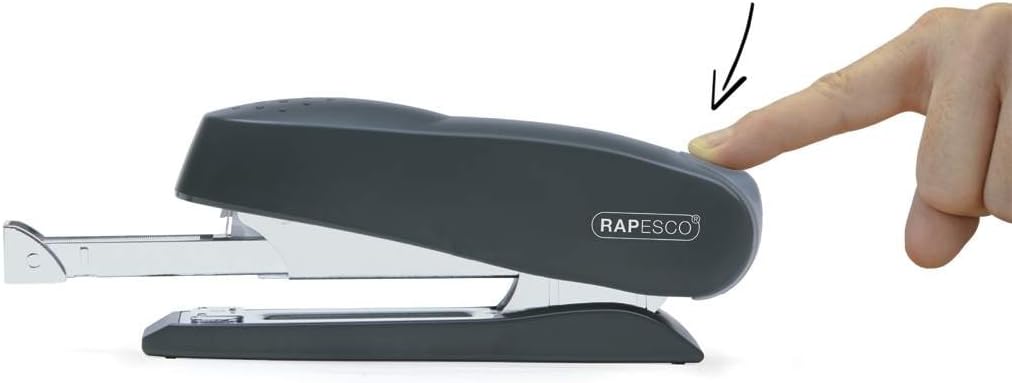 Rapesco R71726B3 ECO Spinna Front Loading Stapler, 50 Sheet Capacity, Grey