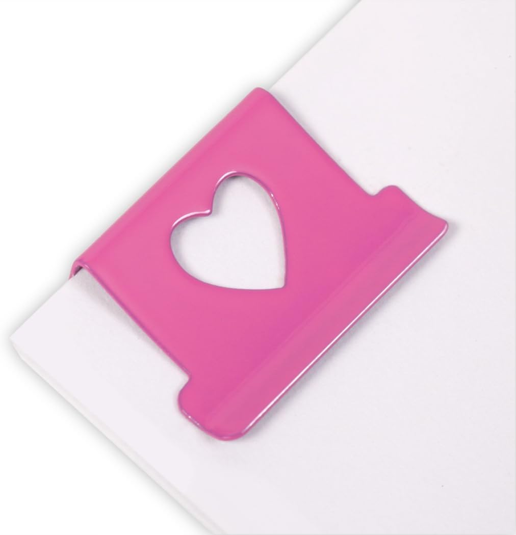 Rapesco 1334 Supaclip 40 Hearts Refill Clips, Hot Pink, Pack of 100