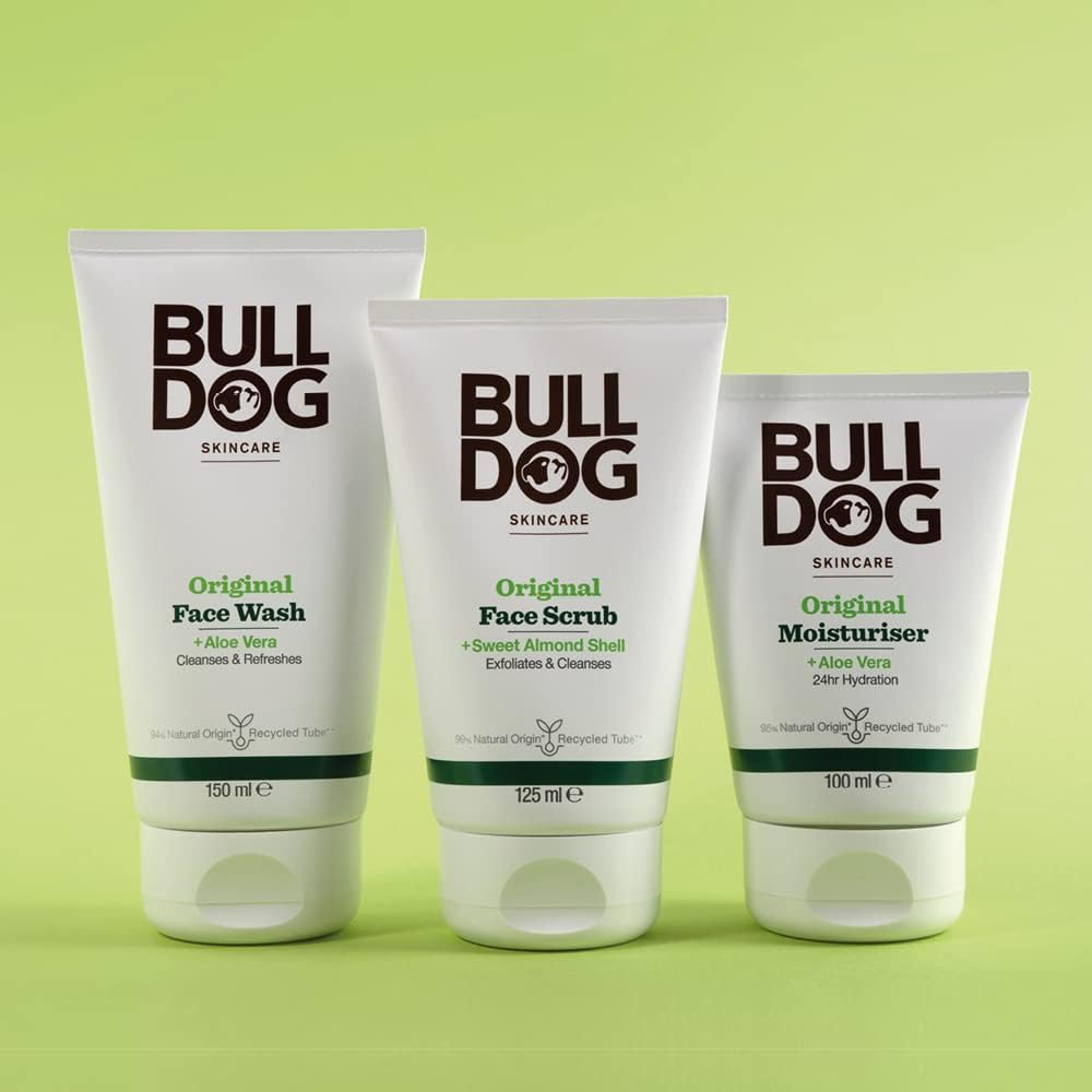 Bulldog Skincare Original Men's Moisturiser, Non-Greasy Hydration, Fast Absorption Daily Moisturiser for Men 100ml