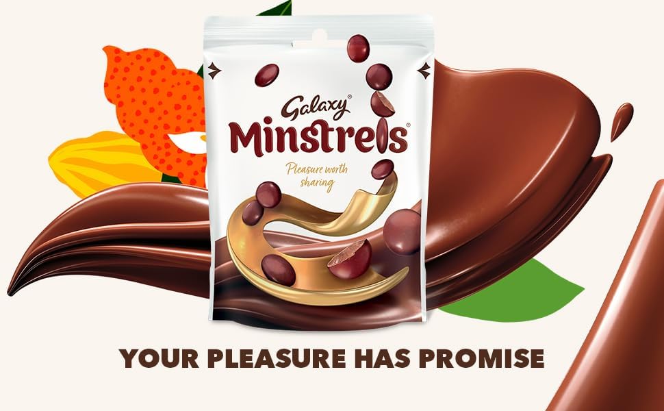 Galaxy Minstrels Chocolate Bag, Movie Night Snacks & Chocolate Gifts, 2x125g