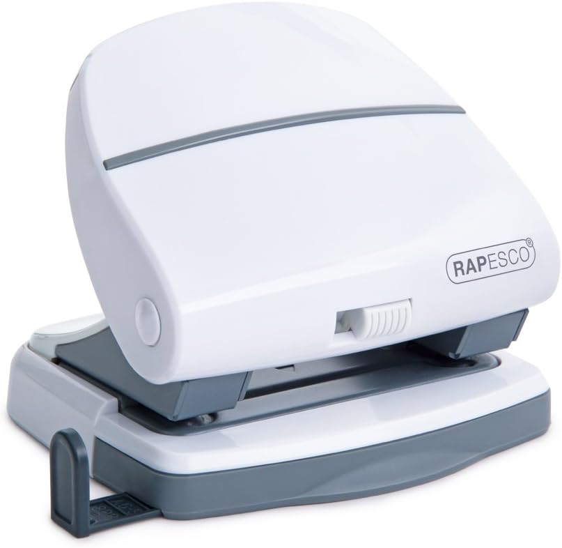 Rapesco 1274 P30 2-Hole Punch, 30 Sheet Capacity, White
