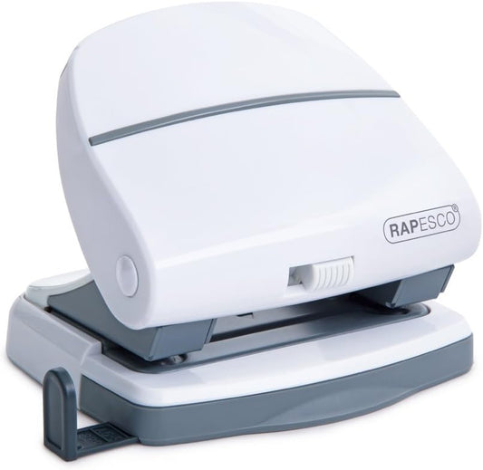Rapesco 1274 P30 2-Hole Punch, 30 Sheet Capacity, White