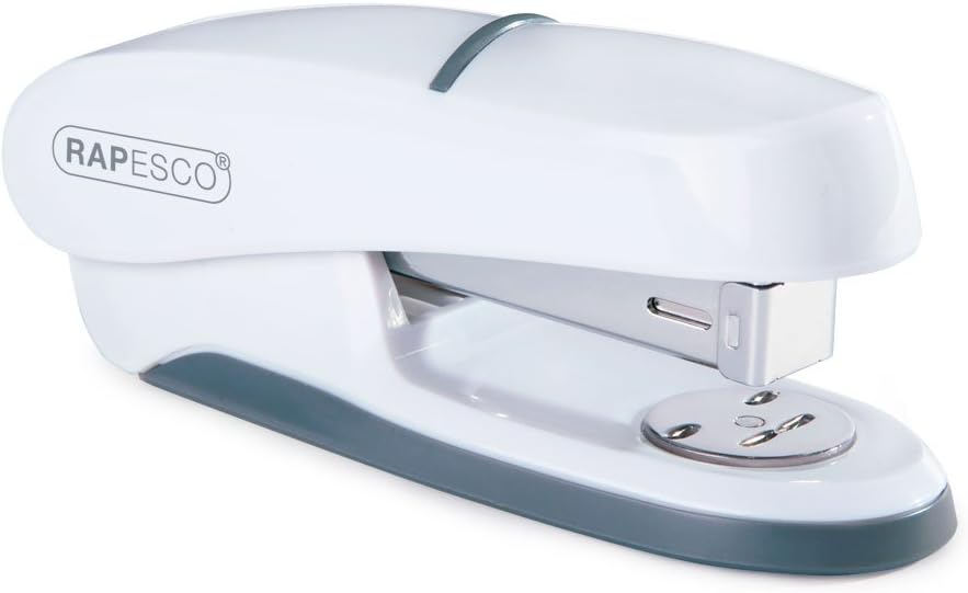 Rapesco 1275 P20 Shimma Stapler and Hole Punch Set, White