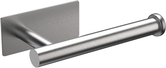Ibergrif MK34052 Chrome Toilet Roll Holder Wall Mounted, Self Adhesive Toilet Paper Holder for Bathroom & Kitchen, Waterproof, No Drilling