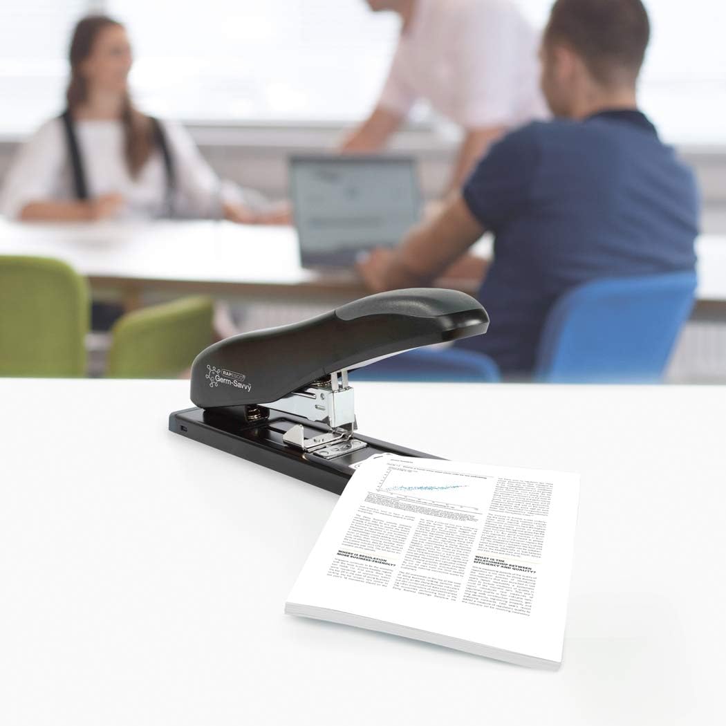 Rapesco 1276 ECO HD-100 Heavy Duty Stapler, 100 Sheet Capacity, Black
