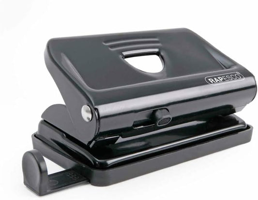 Rapesco ‎PF810MB1 810 2-Hole Metal Punch with 12 Sheets Capacity, Black