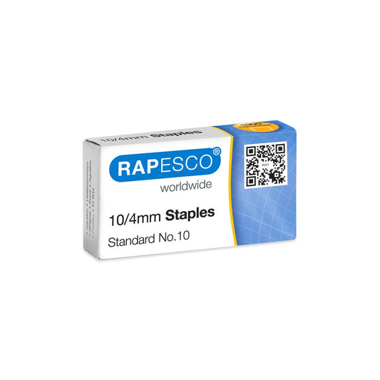 Rapesco AP510VZ3 10/4 mm Galvanised Staples, Box of 1000