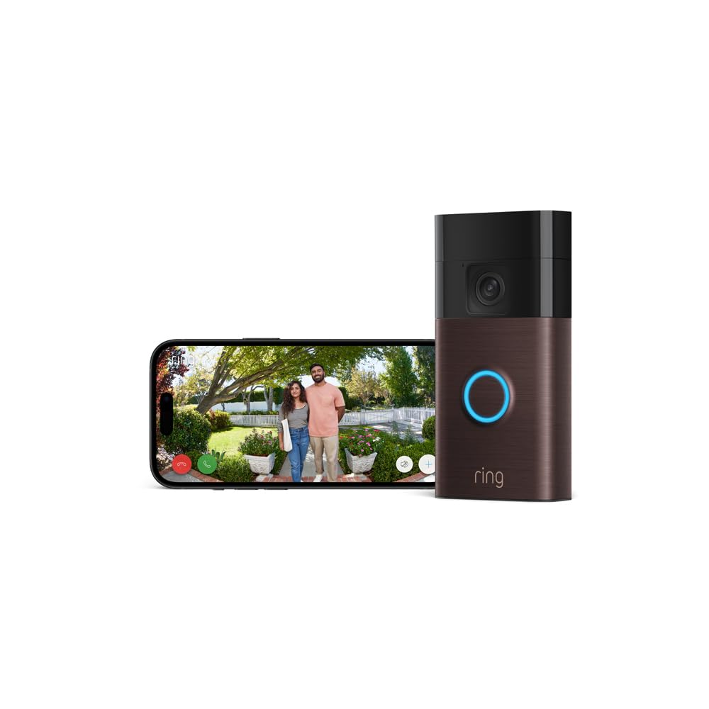 Ring Battery Video Doorbell (2024 release)| DIY Wireless Video Doorbell Camera I Head-To-Toe View, HD Video | Easy to install (5 min) | With Built-in Battery I 30-day free trial of Ring Home