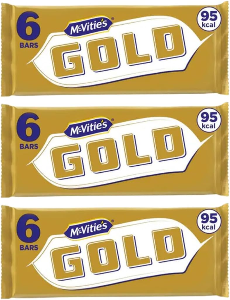 Chocolate Biscuit Bar Bundle Consisting of McVities Gold Caramel Biscuit Bars 6 Pack