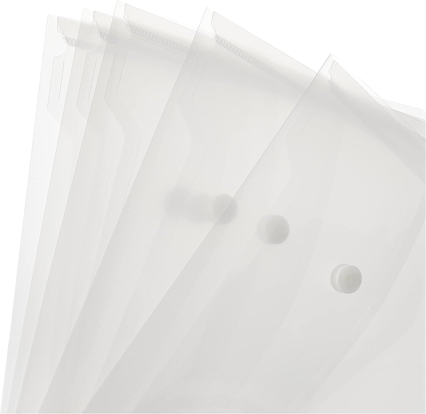 Rapesco 1588 Popper Wallets, A5, Clear Transparent, Pack of 5