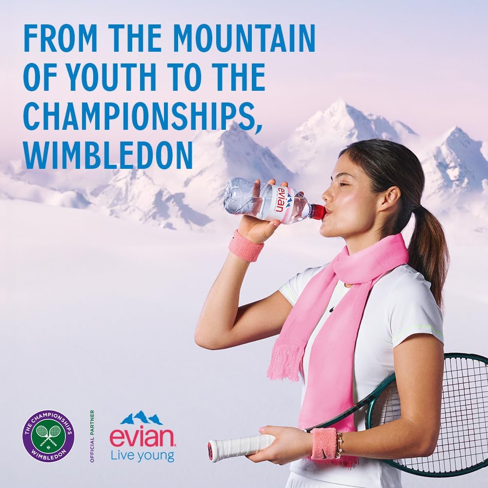 Evian Still Natural Mineral Water, 12 x 330 ml