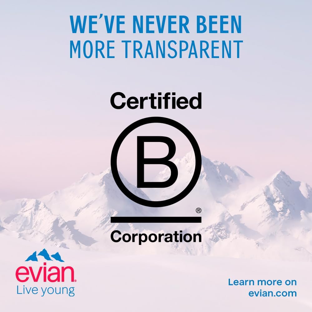 Evian Still Natural Mineral Water, 12 x 330 ml