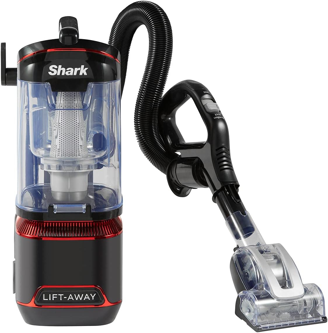 Shark Corded Upright Vacuum Cleaner 1.1L with Lift-Away Technology, Pet Model, LED Headlights, Anti-Allergen, 8m Cord, 750W, Pet, Crevice & Multi-Surface Tools, Red/Black, NV602UKT