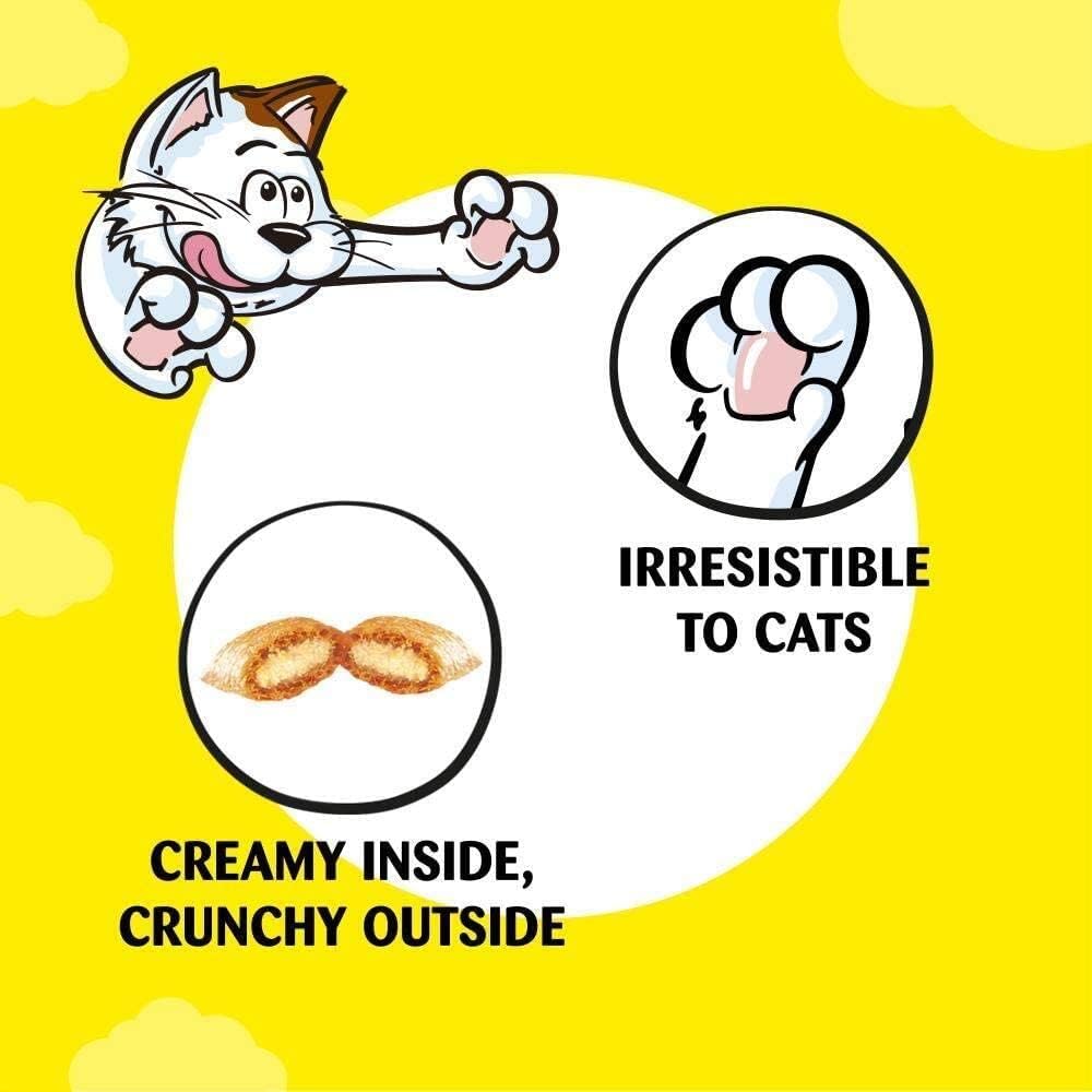DREAMIES - Chicken Cat Treats - 2x350g - Multipack Snacks 2 Mega Tubs - Bulk Cat Food