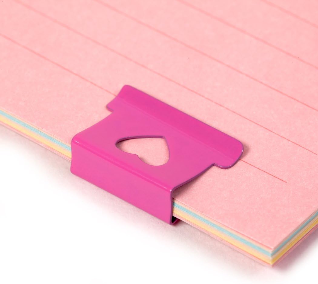 Rapesco 1334 Supaclip 40 Hearts Refill Clips, Hot Pink, Pack of 100