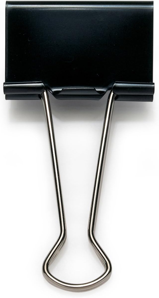 Rapesco FBC500B1 50 mm Foldback Clips, Black, Pack of 10