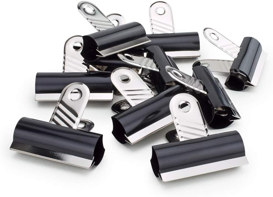 Rapesco RCB070B1 70 mm Letter Clips, Black, Pack of 10