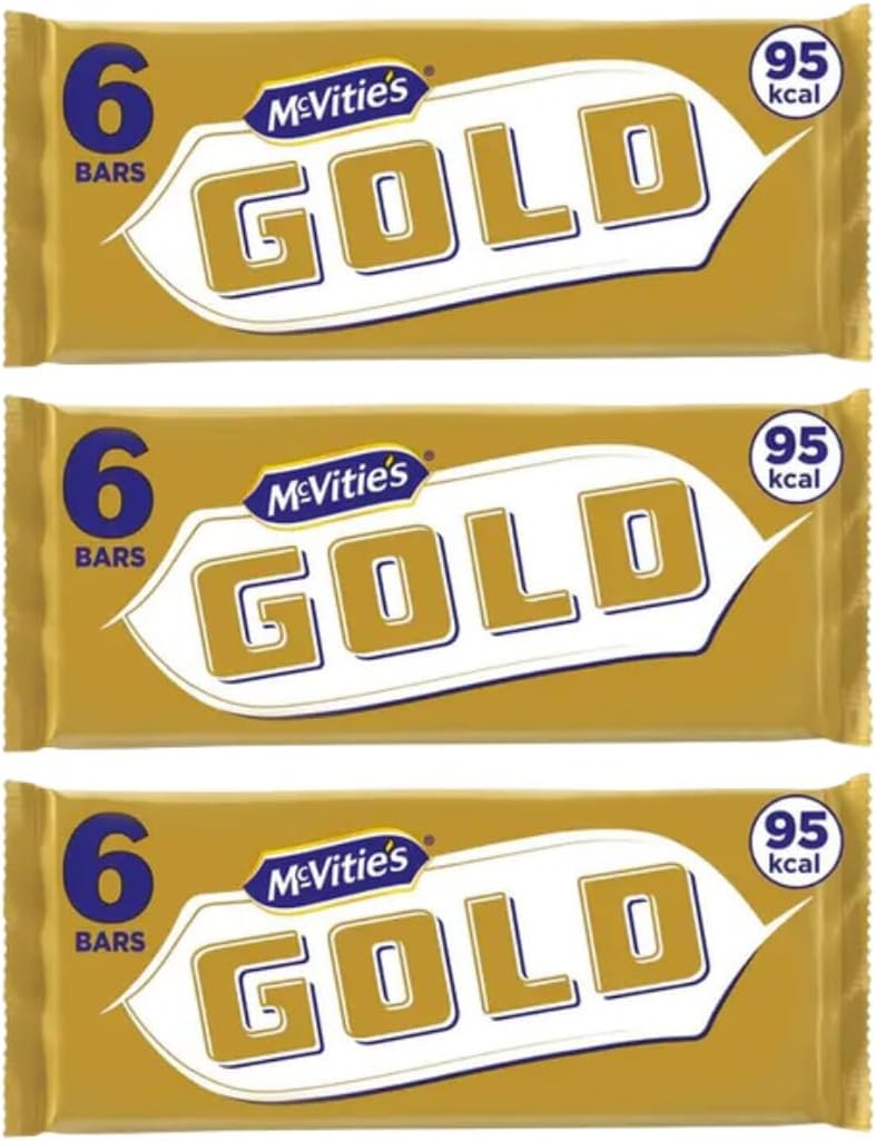 Chocolate Biscuit Bar Bundle Consisting of McVities Gold Caramel Biscuit Bars 6 Pack
