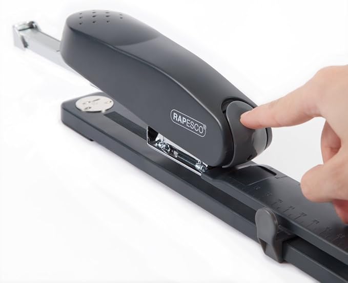 Rapesco R79026A3 ECO 790 Heavy Duty Long Arm Stapler, 50 Sheet Capacity, Charcoal