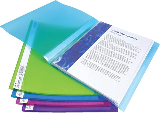Rapesco 0917 A4 Flexi Display Book with 40 Pockets, Assorted Colours, Pack of 10