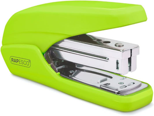 Rapesco 1395 X5-25ps Less Effort Stapler, 25 Sheet Capacity, Green