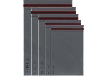 Mailing Postage Packaging Assorted Shipping | 50 Mixed, 5 Sizes, 10 of Each Size