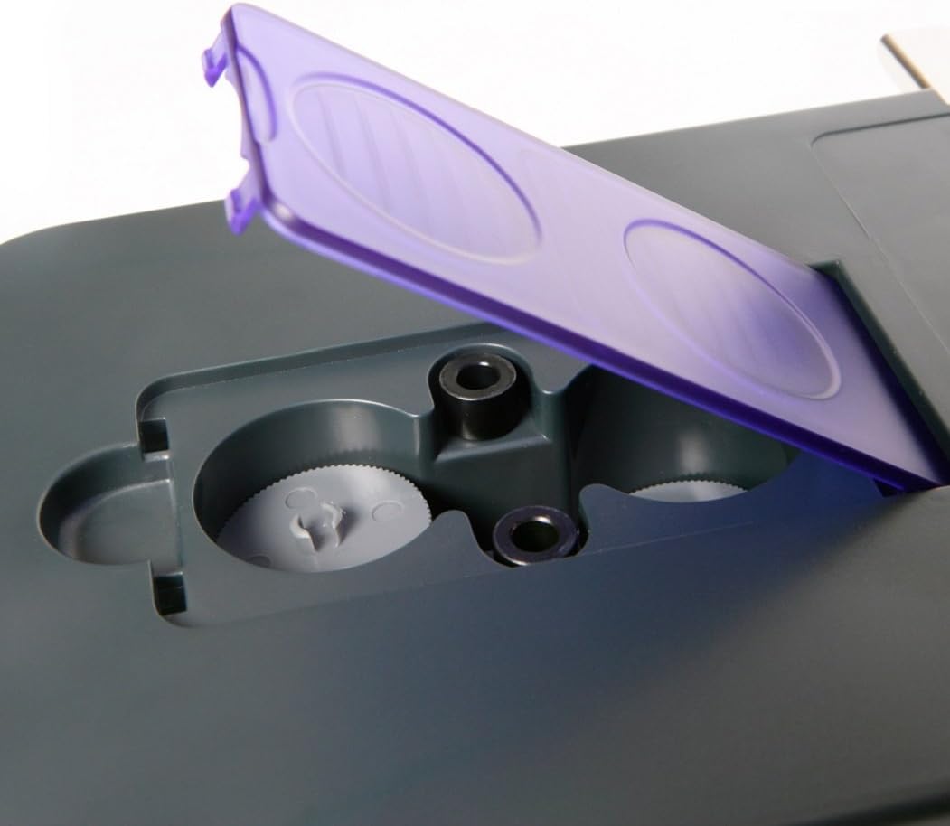 Rapesco PF220AP1 ECO P2200 Heavy Duty 2-Hole Punch, 150 Sheet Capacity, Black/Purple