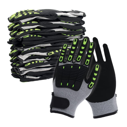 Nitrex 340RFI 10 Work Safety Gloves Sandy Nitrile Palm Coated, 13 Gauge Seamless Liner, Cut Resistant Level C Back of Hand TPE Material, Nitregrip Technology, Size 7, (340RFI/07)