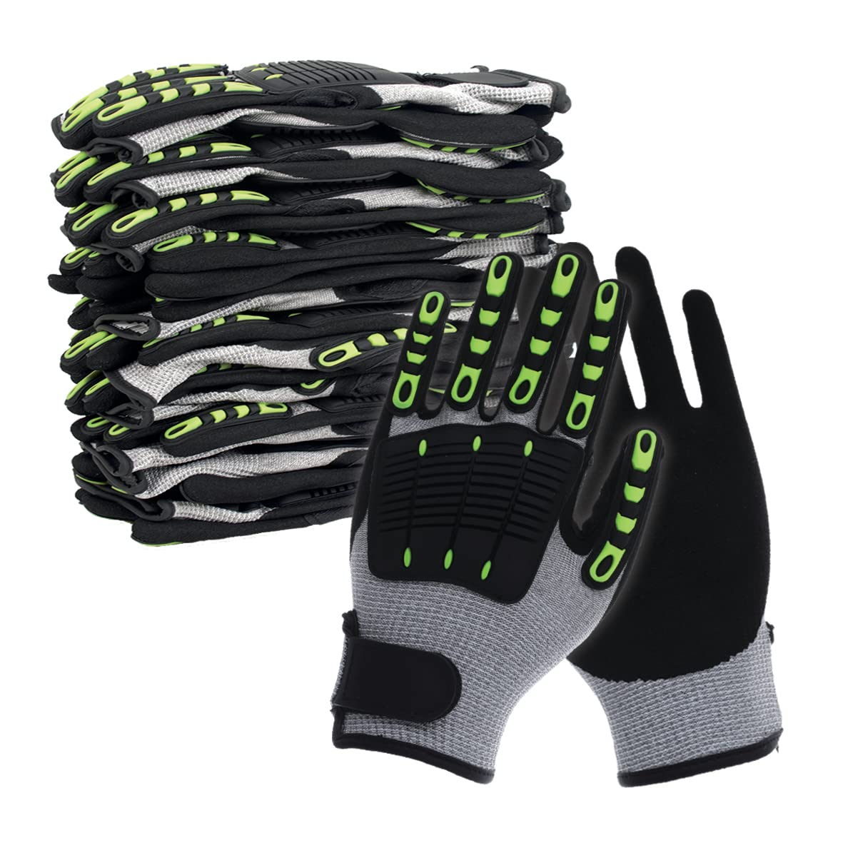 Nitrex 340RFI 10 Work Safety Gloves Sandy Nitrile Palm Coated, 13 Gauge Seamless Liner, Cut Resistant Level C Back of Hand TPE Material, Nitregrip Technology, Size 11, (340RFI/11)