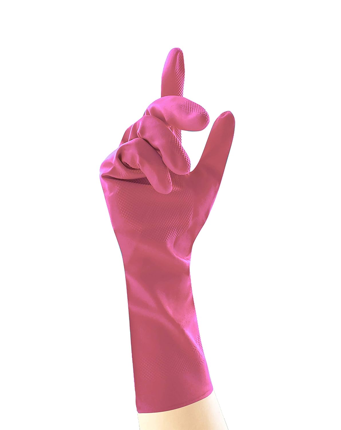 Unigloves Unicare Household Power-Free Reusable Household Latex Gloves, 1 Pair, Pink, Extra Large (UCHG3005P)