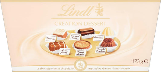 Lindt Creation Dessert - 21 Assorted Fine Dark, Milk and White Chocolate Box Medium, 173g - Gift Present or Sharing Box - Valentine's Day, Birthday, Celebrations, Congratulations