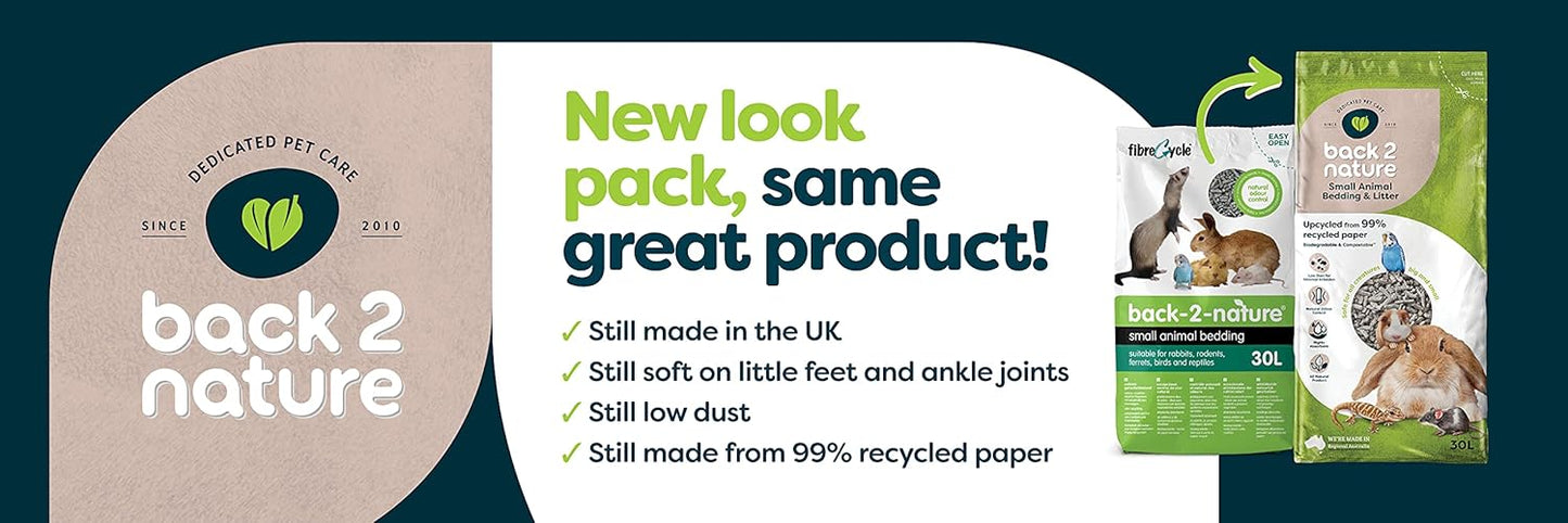 Back-2-Nature Small Animal Bedding and Litter, 30 L (Packaging may vary)