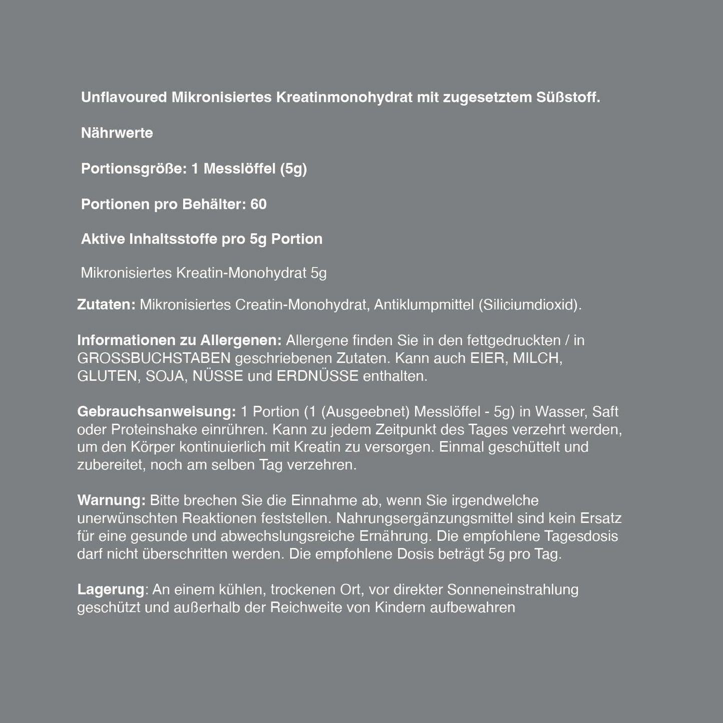 Warrior Creatine Monohydrate Powder – Micronised for Easy Mixing and Consumption – Proven to Improve Physical Performance / Recovery, 5g Servings (Unflavoured, 300g)