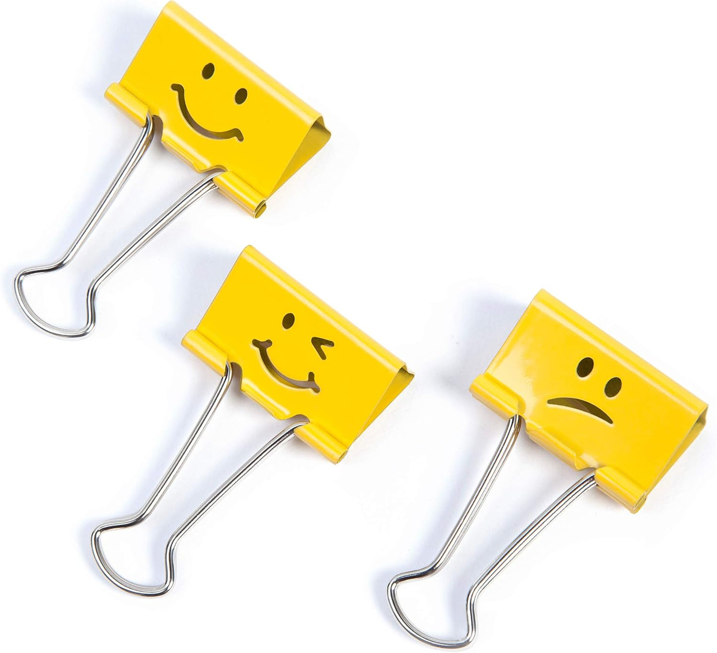 Rapesco 1351 19 mm Fun Foldback Clips, Bright Yellow, Pack of 20