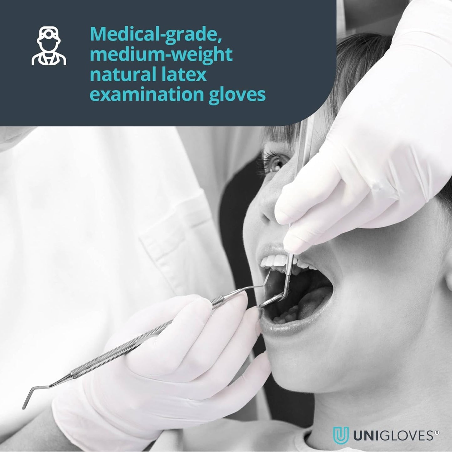 Unigloves Unicare Latex Disposable Gloves - Multipurpose, Powder Free, Examination Gloves - Box of 100 Gloves, Natural, Extra Small (GS0011)